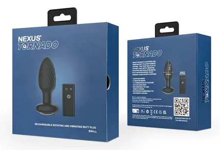 Nekus Tornado analna vibraciona kutija sa funkcijom rotacije, Crna