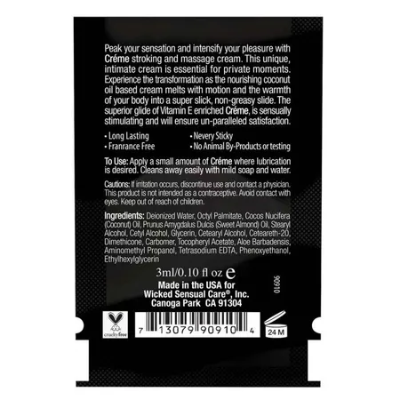 Крем для массажа и мастурбации wicked stroking and massage creme .