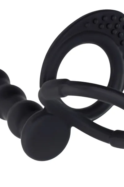 Dodatak za penis za dvostruku penetraciju Black&amp;Red bi TOIFA, silikon, crni, 19,5 cm