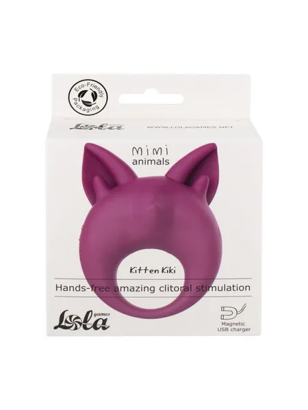 Mimi Animals Kitten Kiki Purple 7200-03lola punjivi prsten za stimulaciju klitorisa