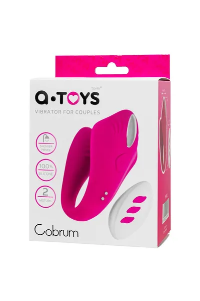 Vibrator za parove a-Tois Cobrum, silikon, ružičasta, 9,6 cm