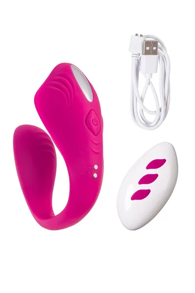 Vibrator za parove a-Tois Cobrum, silikon, ružičasta, 9,6 cm