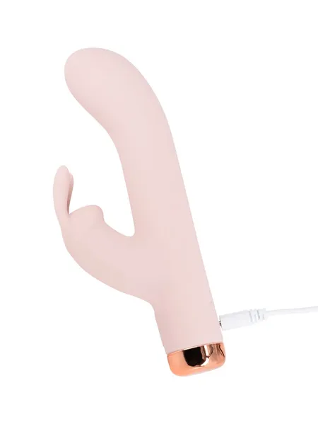 Bež silikonski vibrator-zec -