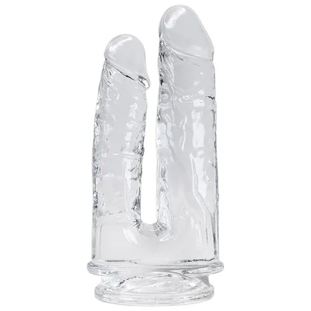 Prozirni Analno-vaginalni dildo na usisnoj čaši Imperium Jelli Dildo-18 cm.