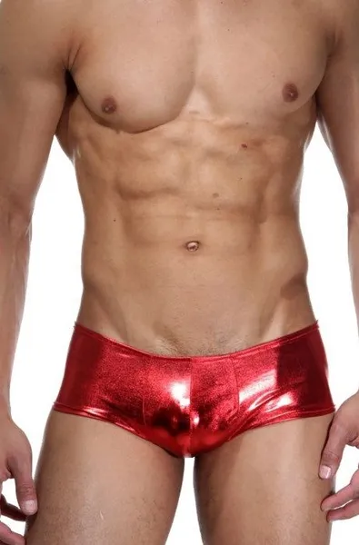 Jarko crvene Hips gaćice napravljene od glatkog, sjajnog materijala