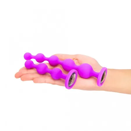 Pink Vibe kristalni Analni stimulativni komplet