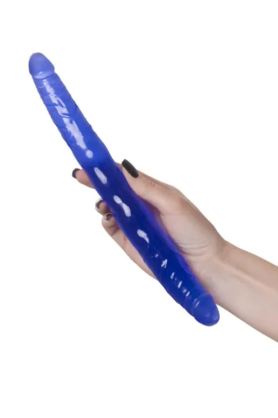 Toifa Basic dvostrani Dildo, TPE, plava, 28,5 cm