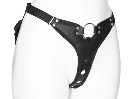 Crni ženski pojas sa vaginalnim čepom