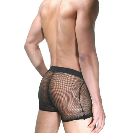 Crni mrežasti muški boxeri