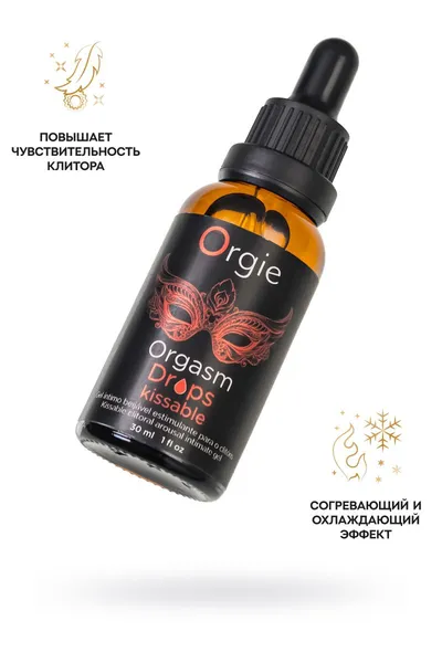 Orgie Orgasm Drops Kissable, 30 ml, uzbudljivi jestivi gel za klitoris