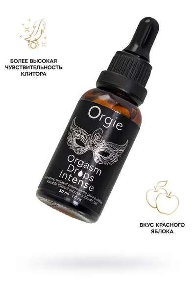 Agitacijski jestivi gel za klitoris Orgasm Drops Intense, 30 ml