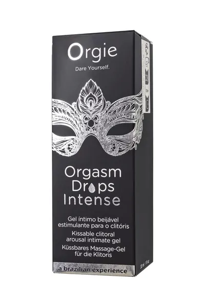 Agitacijski jestivi gel za klitoris Orgasm Drops Intense, 30 ml