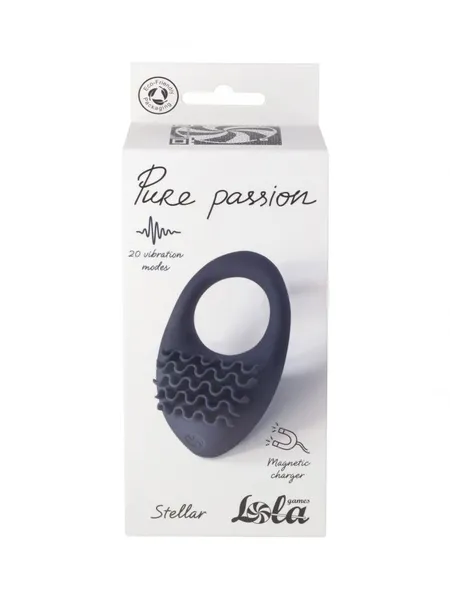 Punjiva erekcija vibracioni prsten Pure Passion Stellar Black 1501-01lola
