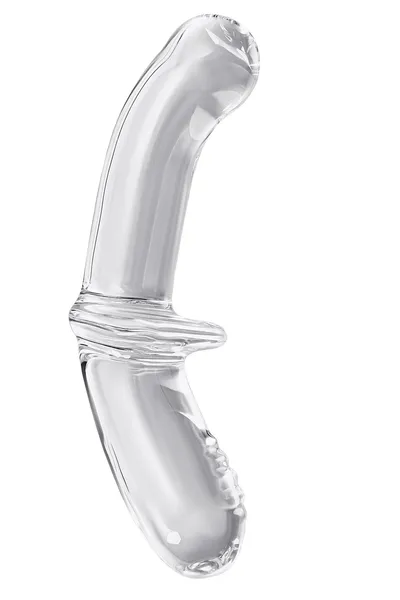 Satisfier Double Cristal dvostrani Dildo, staklo, prozirno, 19,5 cm