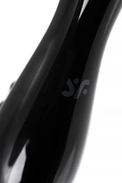 Satisfier Dazzling Cristal 1 dvostrani Dildo, staklo, crno, 18,5 cm