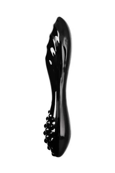 Satisfier Dazzling Cristal 1 dvostrani Dildo, staklo, crno, 18,5 cm