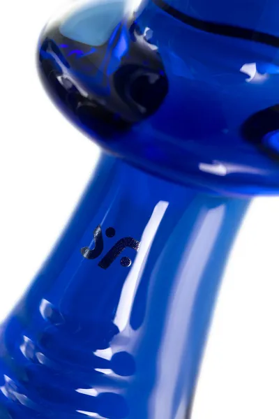Satisfier Double Cristal dvostrani Dildo, staklo, cijan, 19,5 cm