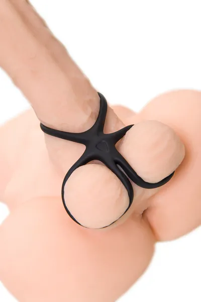 Trostruki prsten za penis a-igračke Kraken, silikon, Crna, 10 cm