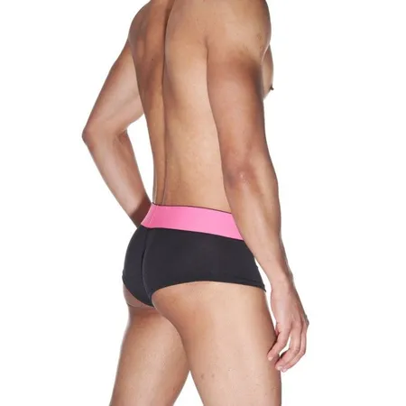 Crne Hips gaćice na širokom ružičastom pojasu