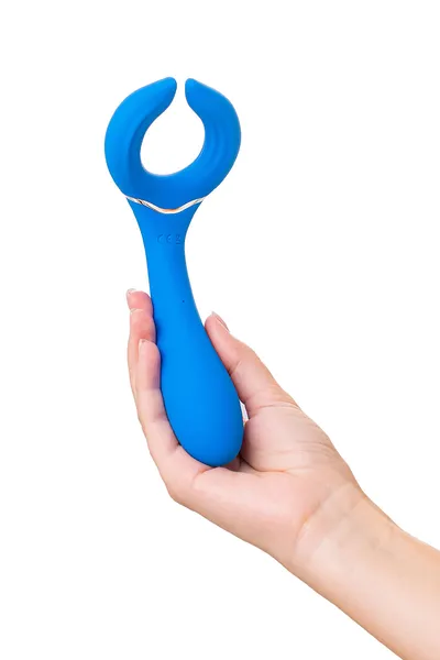 L'eroina Vhalli multifunkcionalni vibrator, silikon, cijan, 18,5 cm