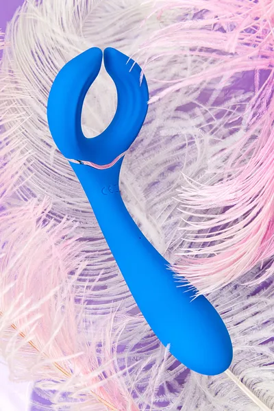 L'eroina Vhalli multifunkcionalni vibrator, silikon, cijan, 18,5 cm