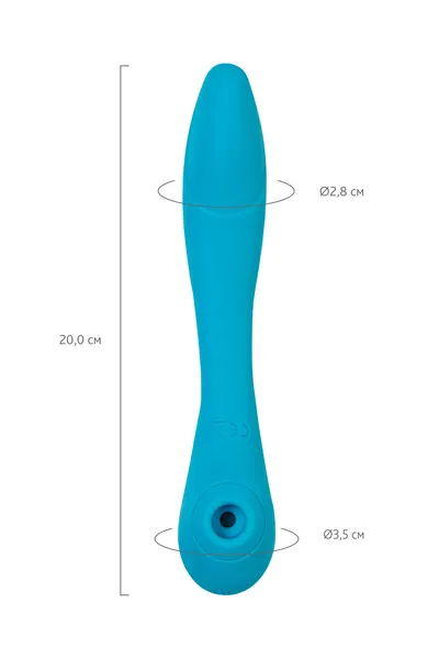 L'eroina Cicla multifunkcionalni vibrator, silikon, cijan, 20 cm