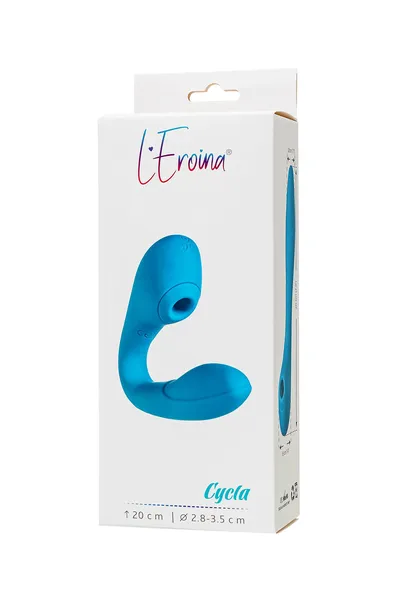 L'eroina Cicla multifunkcionalni vibrator, silikon, cijan, 20 cm