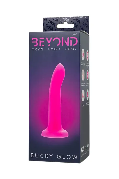 Dildo, sjaj u mraku Beyond by toifa Bucky Glow, silikon, roze, 14 cm