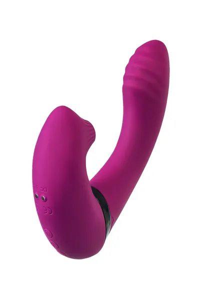 Ljubičasti okretni vibrator sa spinser vakuumskom stimulacijom .