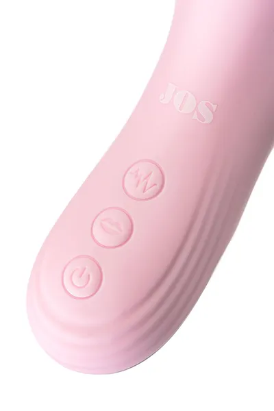 VIBROKROLIK sa laskavim jezikom JOS Orali, silikon, roze, 22 cm