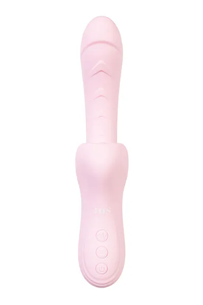 VIBROKROLIK sa laskavim jezikom JOS Orali, silikon, roze, 22 cm