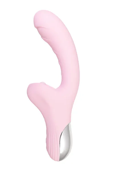 VIBROKROLIK sa laskavim jezikom JOS Orali, silikon, roze, 22 cm
