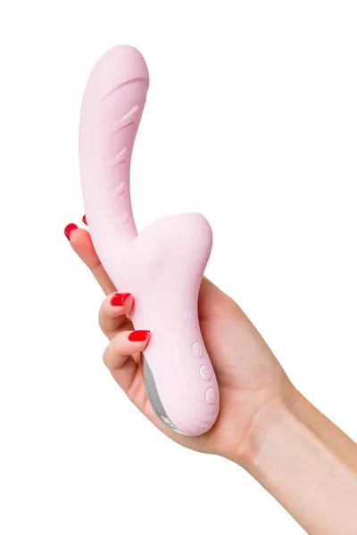 VIBROKROLIK sa laskavim jezikom JOS Orali, silikon, roze, 22 cm