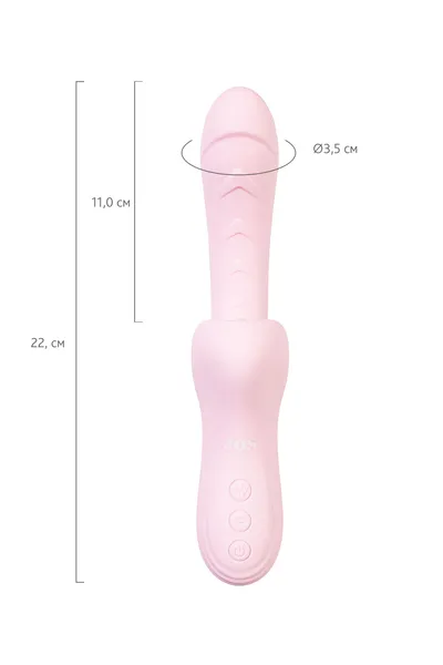 VIBROKROLIK sa laskavim jezikom JOS Orali, silikon, roze, 22 cm