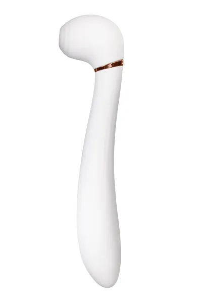 Flovetta Jasmine vakuumski stimulisani Vibrator, silikon, beli, 23 cm
