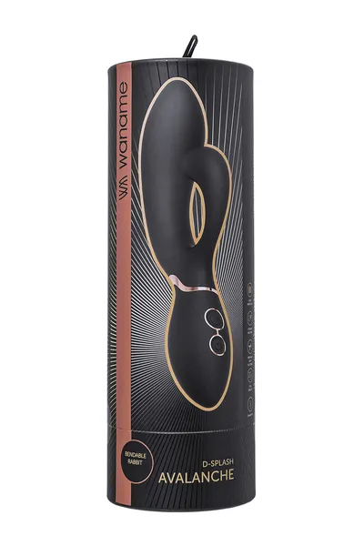 Vibrator-zec vaname D-Splash Avalanche, silikon, Crna, 20,5 cm