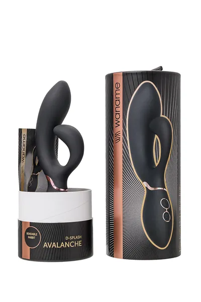 Vibrator-zec vaname D-Splash Avalanche, silikon, Crna, 20,5 cm