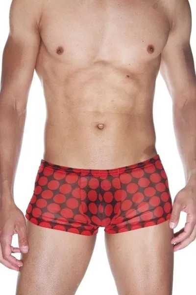 Muške boxerske gaćice od prozirne tkanine u grašku