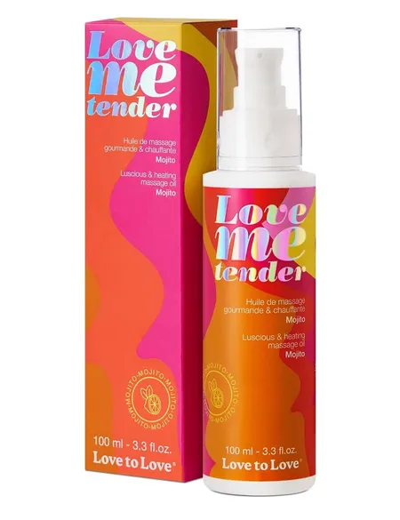 Съедобное согревающее массажное масло love me tender mojito с ароматом мохито .