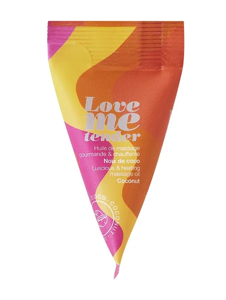 Съедобное согревающее массажное масло love me tender cocos с ароматом кокоса .