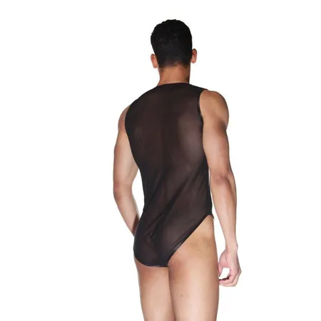 Muški vet-look bodi sa prozirnim leđima