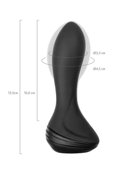Popo Pleasure Phoenik analna vibraciona kutija na naduvavanje, silikon, Crna, 13,5 cm