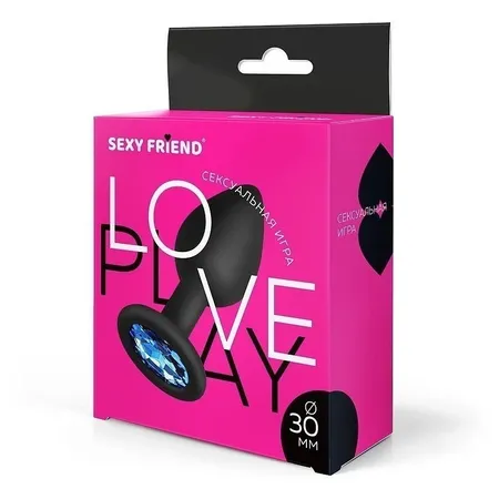 Analna čaura, l 73 mm d 30 mm, crna, kristalna boja plava, silikon, art. sf-70500-13