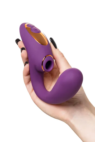 L'eroina megam dvostruki stimulativni masažer, silikon, ljubičasta, 27,5 cm