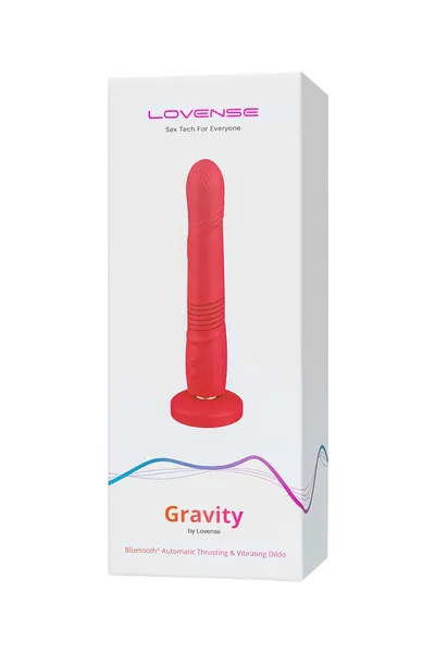 Graviti lovense TPE pulsator, crvena, silikon, 25,9 cm