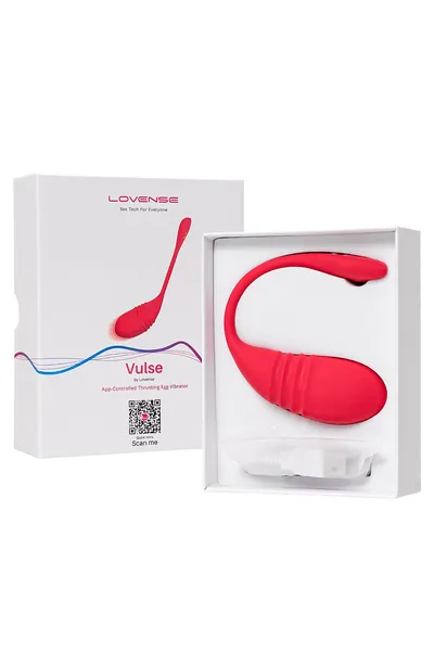 Vibroiaico lovense Vulse, silikon, crvena, 20,3 cm