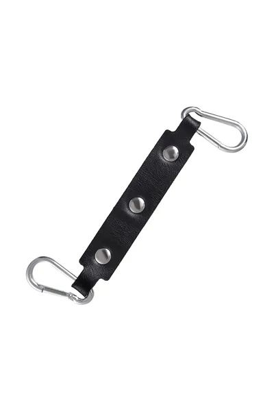 Pecado BDSM okovi, jednoslojni sa kontrastnim šavovima, prirodna koža, crni