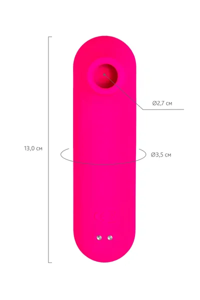 Erotek Molette vakuumski talasni stimulator, silikon, roze, 13 cm