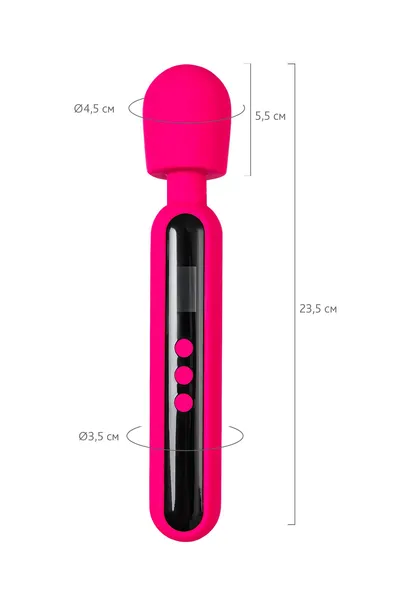 Erotek Mashr intimni masažer, silikon, roze, 23,5 cm