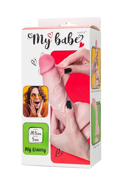 Realistični Dildo My Babe My Dainty, TPE, telesni, 20,5 cm